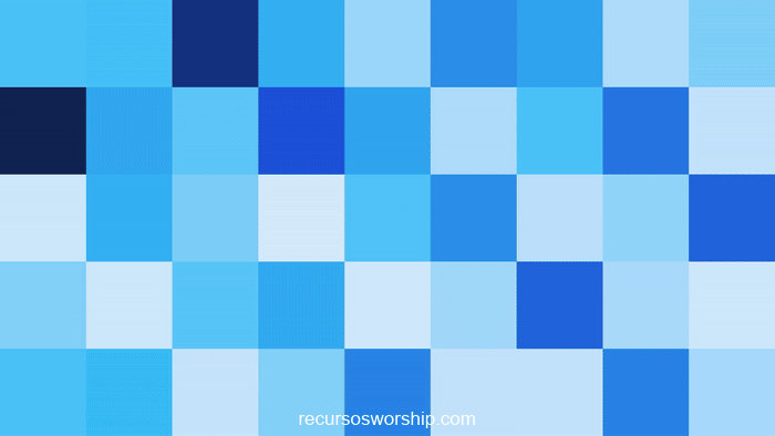 vj loop pixel blocks blue teal prism