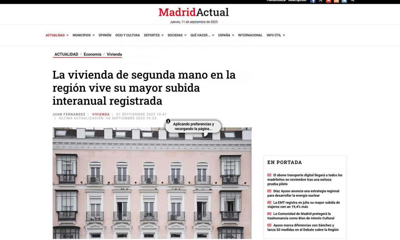 precio de la vivienda en Madrid