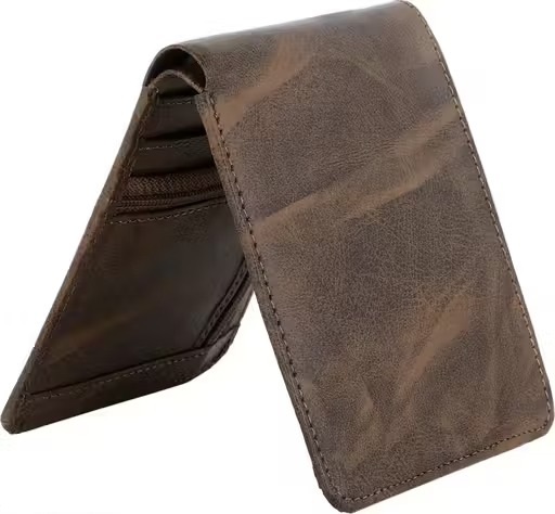 Men Casual, Ethnic, Formal Tan Artificial Leather Wallet (3 Card Slots) double zip.(W102)