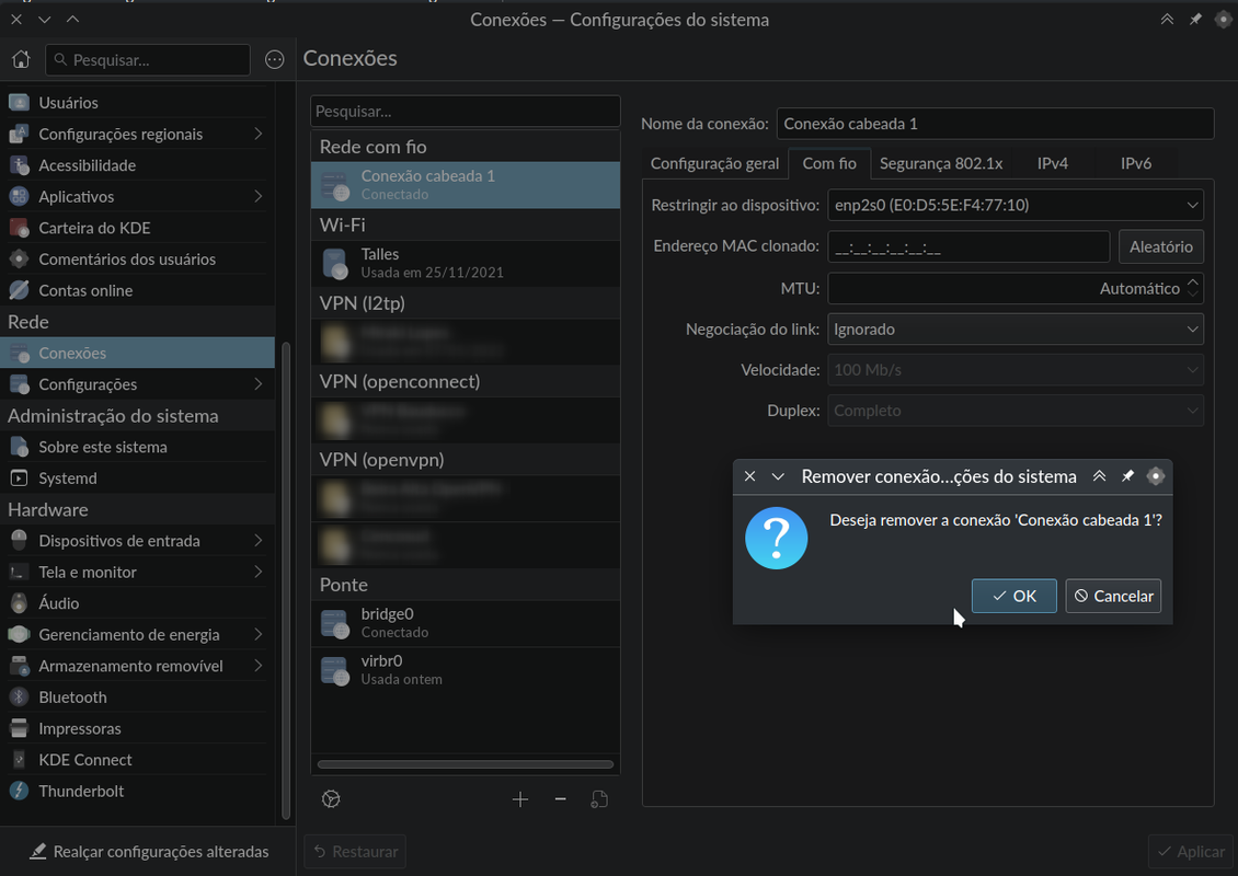 BigLinux_rede Bridge_NetworkManager_Virt-Manager_11