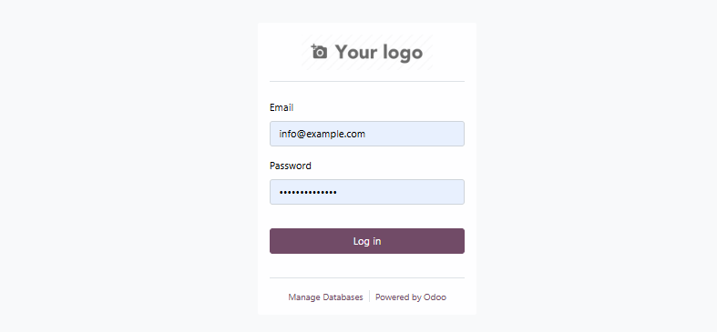 Odoo Login Page