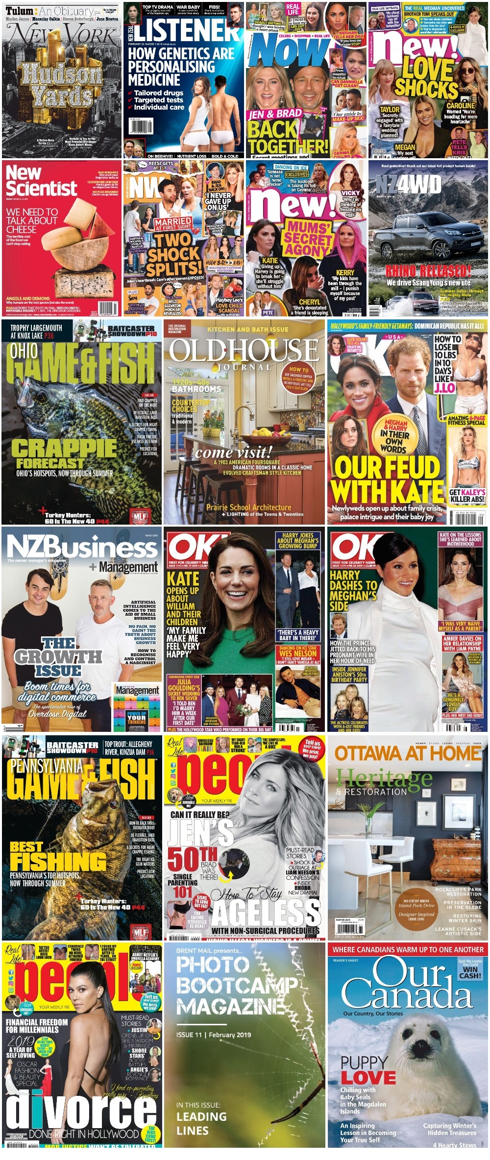 200 Assorted Magazines - February 26 2019 200 Assorted Magazines - February 26 2019