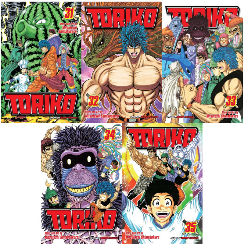 Toriko English Manga Fantasy Series By Mitsutoshi Shimabukuro Set Of Books 31 35