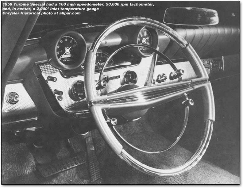 1956 Chrysler turbine car Gauges