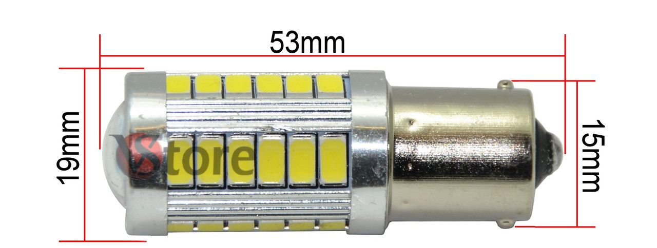 Led  1156 33smd bianco misure