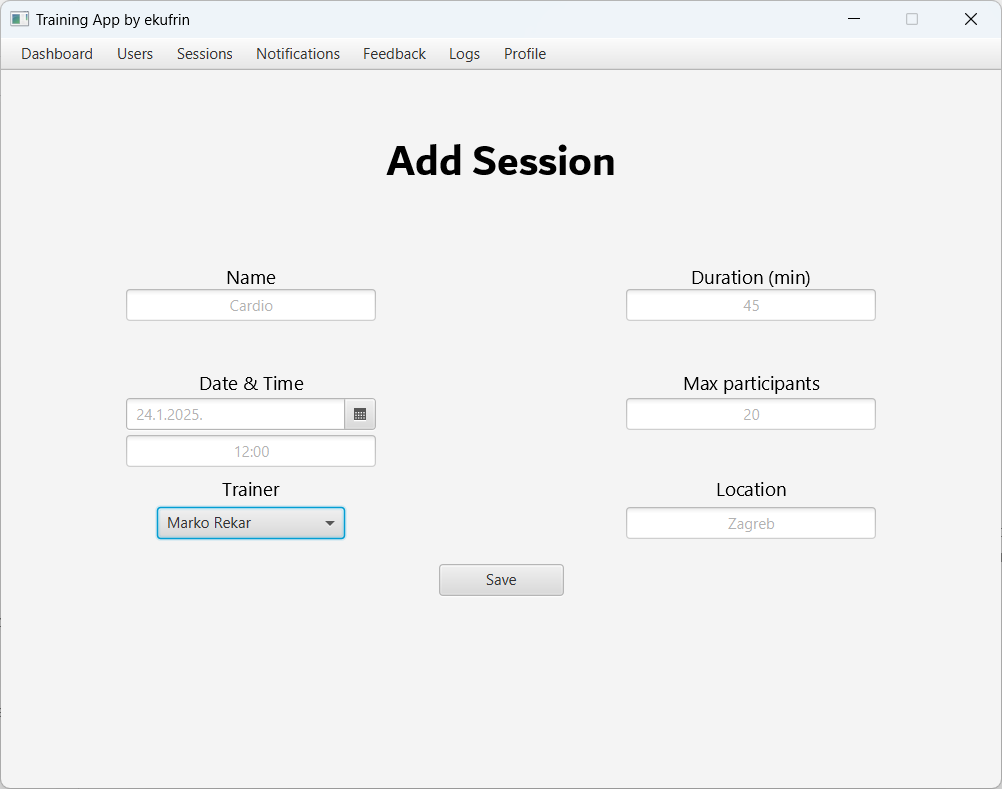 Add session