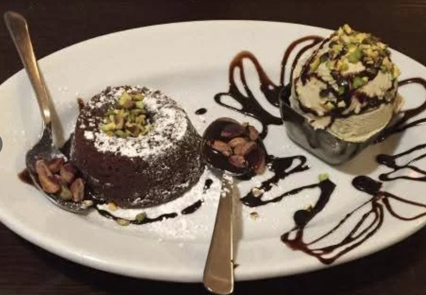 Cuore caldo con gelato alla vaniglia