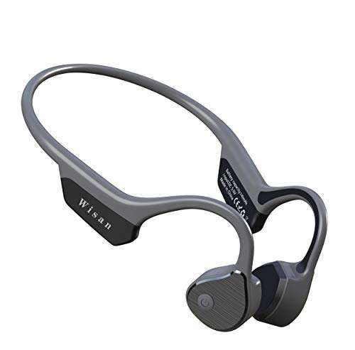 Amazon: WISAN Auriculares inalámbricos de conducción ósea Bluetooth 5.0 para Correr, Gris 
