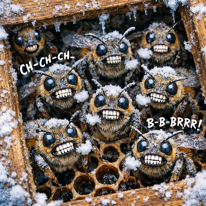 zima vo včelách
