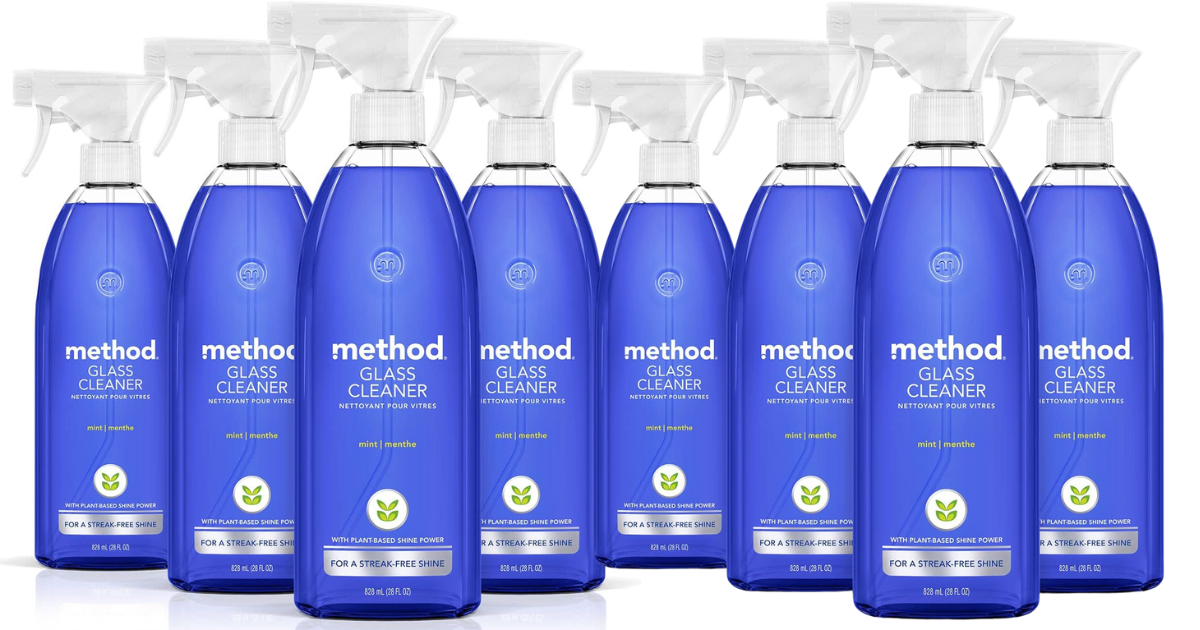 Sparkling Clean: Method Glass Cleaner, Mint, 28 Ounce, 4 Pack for Just .xx Sparkling Clean: Method Glass Cleaner, Mint, 28 Ounce, 4 Pack for Just .xx
