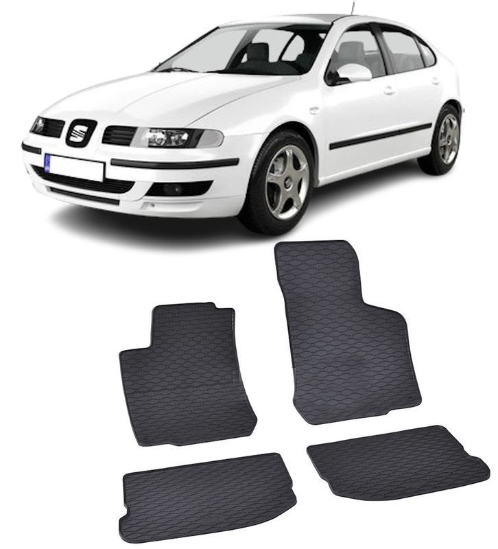 Set 4 covorase Seat Leon 1999-2005, din cauciuc 100%, compatibile cu autoturismul SEAT Leon