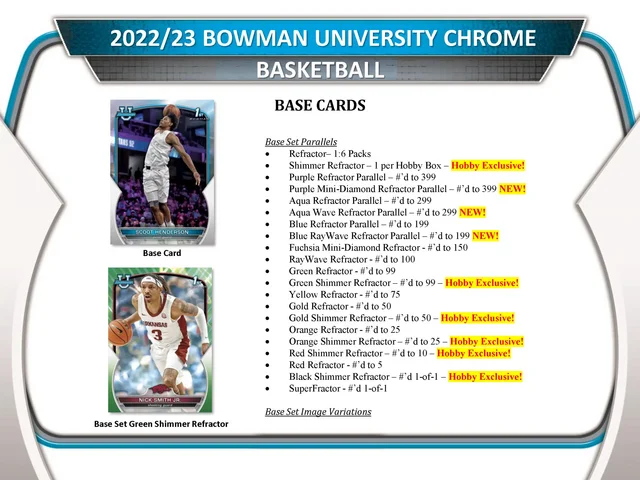 2022-23 Bowman University Chrome #58 Anthony Black Arkansas Basketball