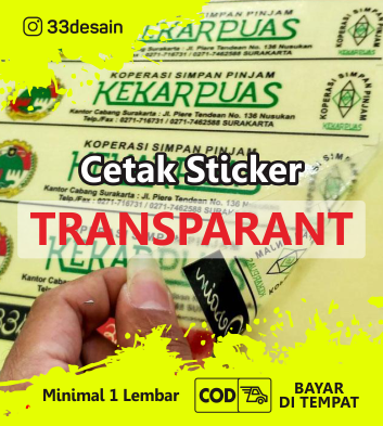 Sticker Print Transparant A3+