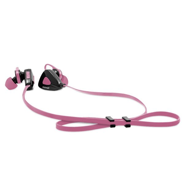 Audífonos inalámbricos Maxell MXH-BT500 en color Negro y Rosado.