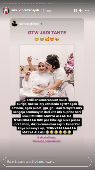Sohwa Halilintar sudah curiga Aurel hamil