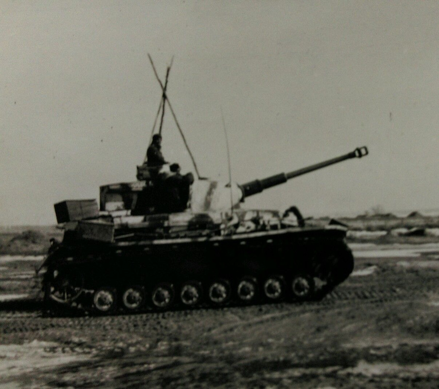 Original Foto 2WK PanzerIV Langrohr Kommandeur O