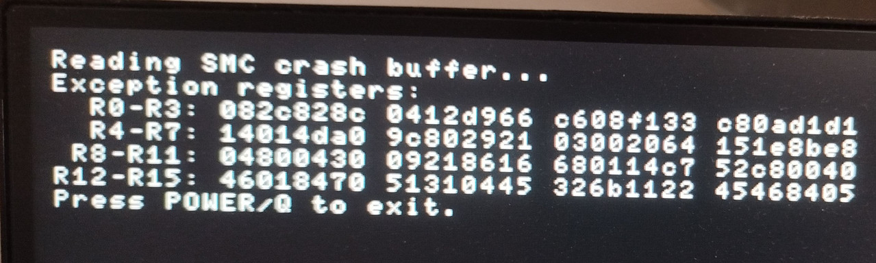display crash log
