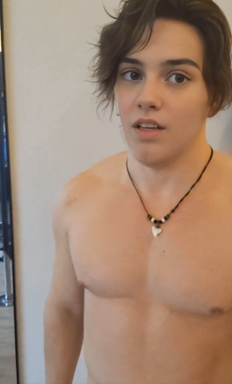 Portrait of Adrian Eden femboy nudist twink