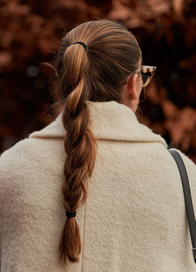 Caramel highlights on Long Ponytail Hairstyle