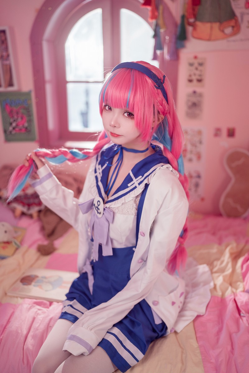 艾西Aiwest 湊阿库娅私服Cosplay写真图集 虚拟主播高清美图 55P (274.4M)插图4