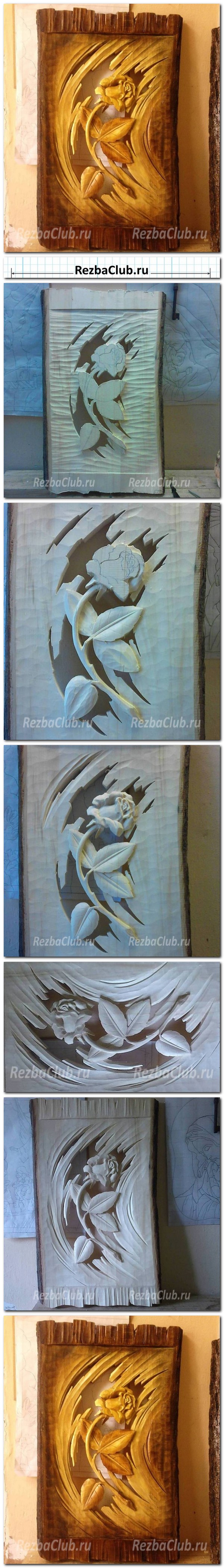 Инструкция резчику - роза на спиле