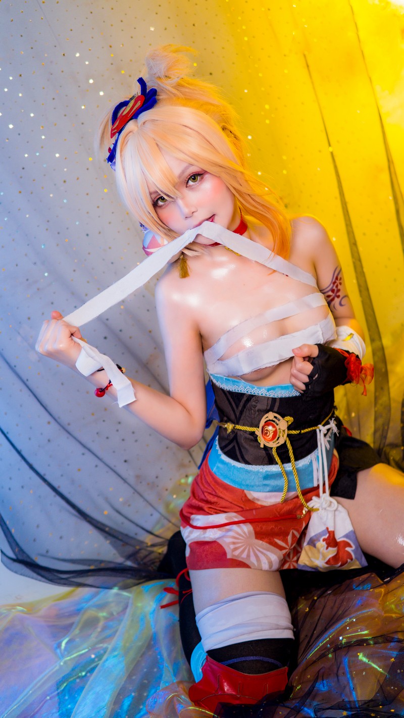 Joyce Lin2x Yoimiya Cosplay Genshin Impact 写真 40P插图7