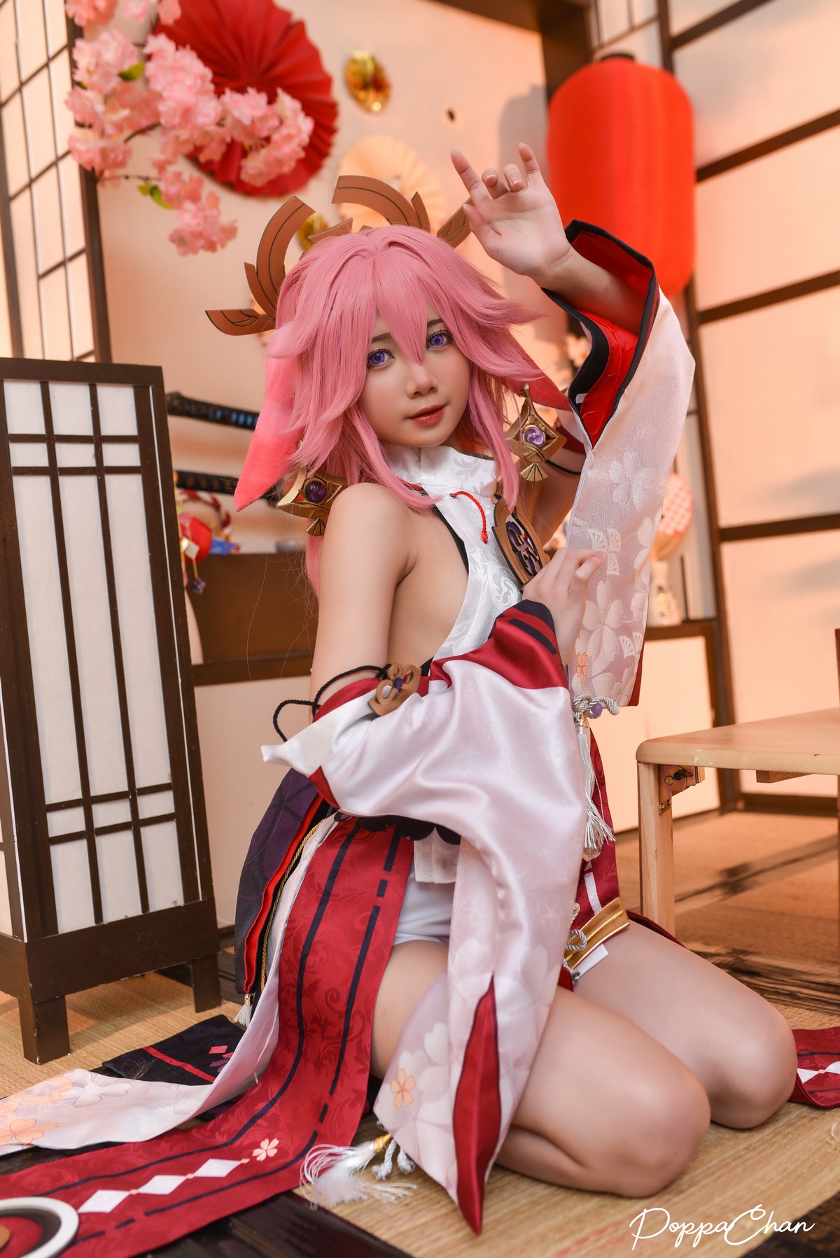 PoppaChan Yae Miko Cosplay (Genshin Impact) – 55 Photos 224MB插图4