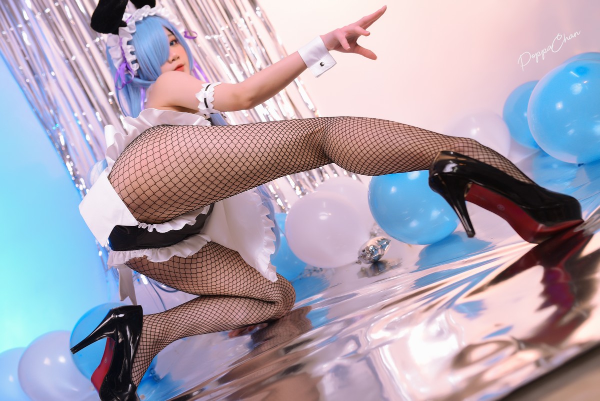PoppaChan Rem Bunny Cosplay (Re Zero) – 37 Photos 12 Videos 489MB插图8