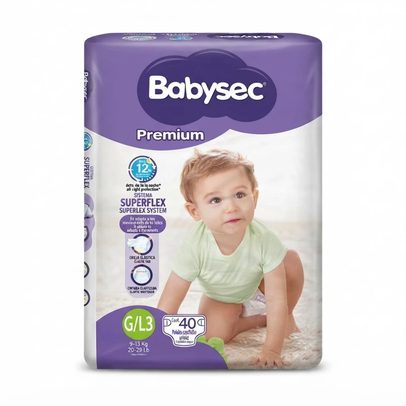 BabySec Pañales Premium L3 40/1