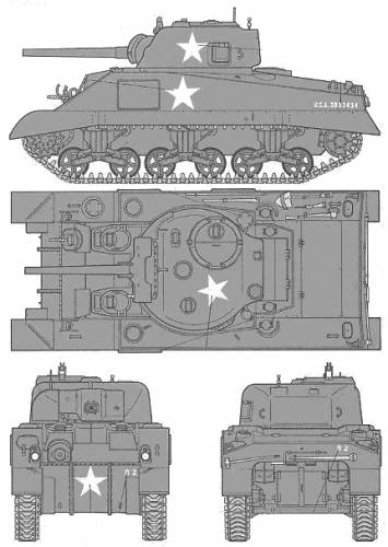 m4a3e8 sherman blueprints