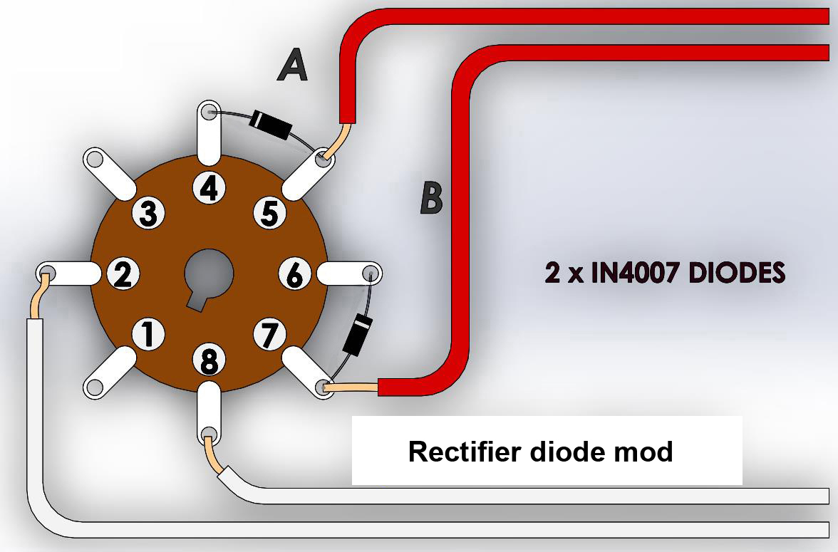 tube rectifier "yellow sheet" diode mod Rectifier-diode-mod