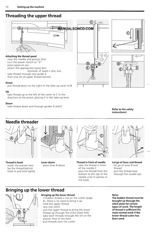 How To Thread A Bernina Artista 180 Sewing Machine