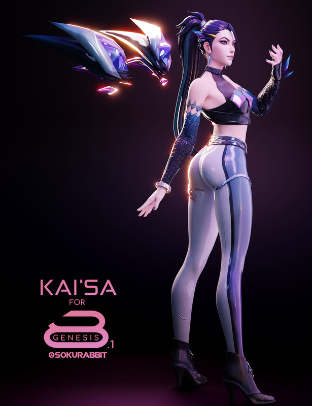 KDA All Out Kai'Sa For Genesis 8 And 8.1 Female