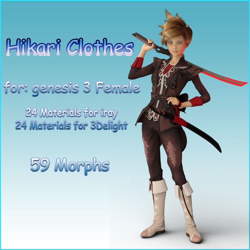 Hikari Anime Clothing for G3F Hikari Anime Clothing for G3F