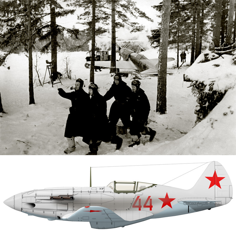 Mikoyan-Gurevich-MiG-3-124IAP-Red-44-with-Alexander-G-Pronin-at-Levashovo-airfield-1941-01