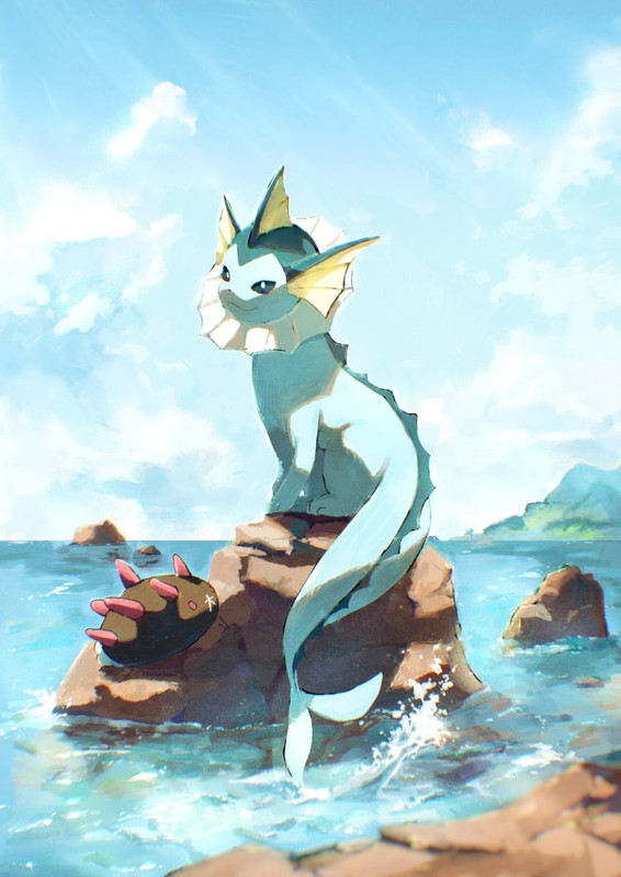 vaporeon-lapras-and-pyukumuku-pokemon-dr