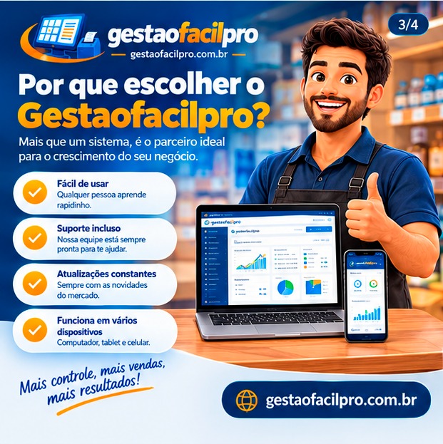 Gestão Fácil Pro - gestão de vendas e estoque