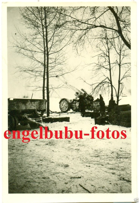 21cm-MÖRSER - GESCHÜTZ-STELLUNG - WINTER-TARNUNG - Ostfront1