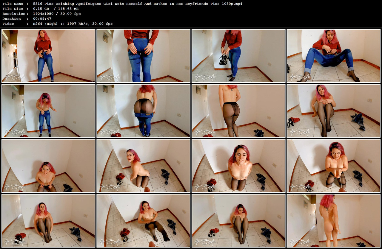 5516 Piss Drinking Aprilbigass Girl Wets Herself And Bathes In Her Boyfriends Piss 1080p mp4