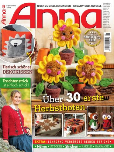 Cover: Anna Ideen zum Selbermachen Magazin September No 09 2022 Cover: Anna Ideen zum Selbermachen Magazin September No 09 2022