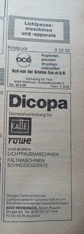 Lichtpaus Hardware 1980