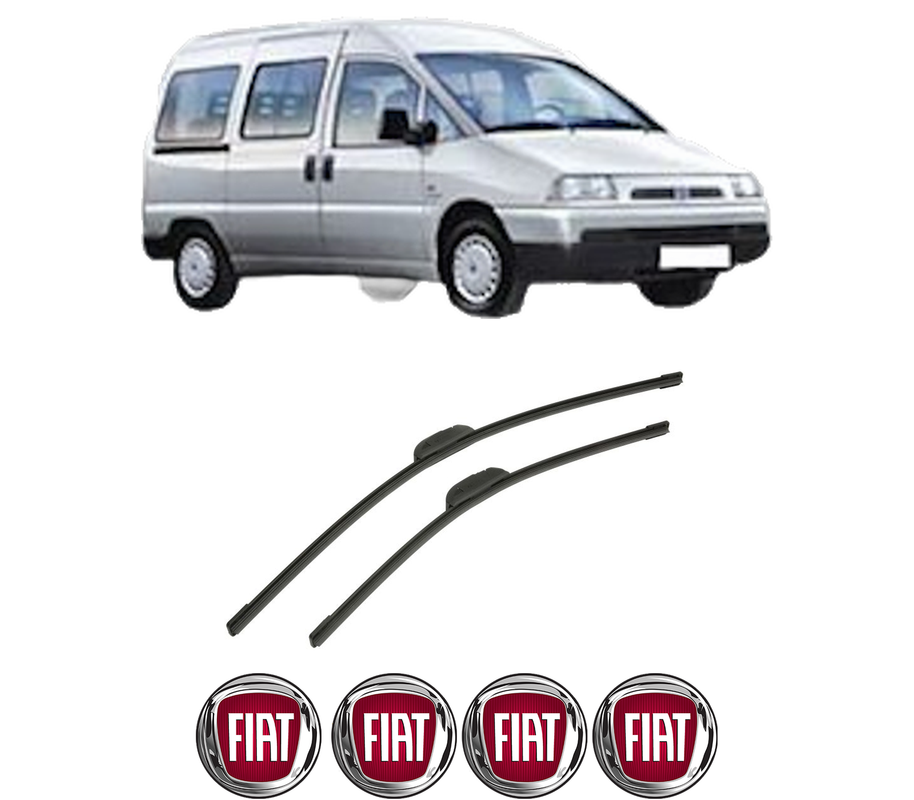 Set stergatoare auto FIAT SCUDO Bus (270_, 272_) din 2007-2016, pentru parbriz auto, 2 bucati, Bosch Aerotwin Retrofit, din cauciuc siliconat rezistent, 4 Stickere Auto FIAT