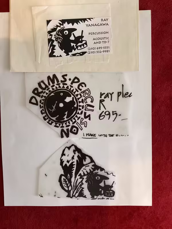 Working up images for business card