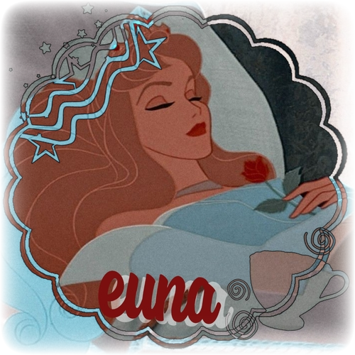 sleeping beauty with the name "euna"