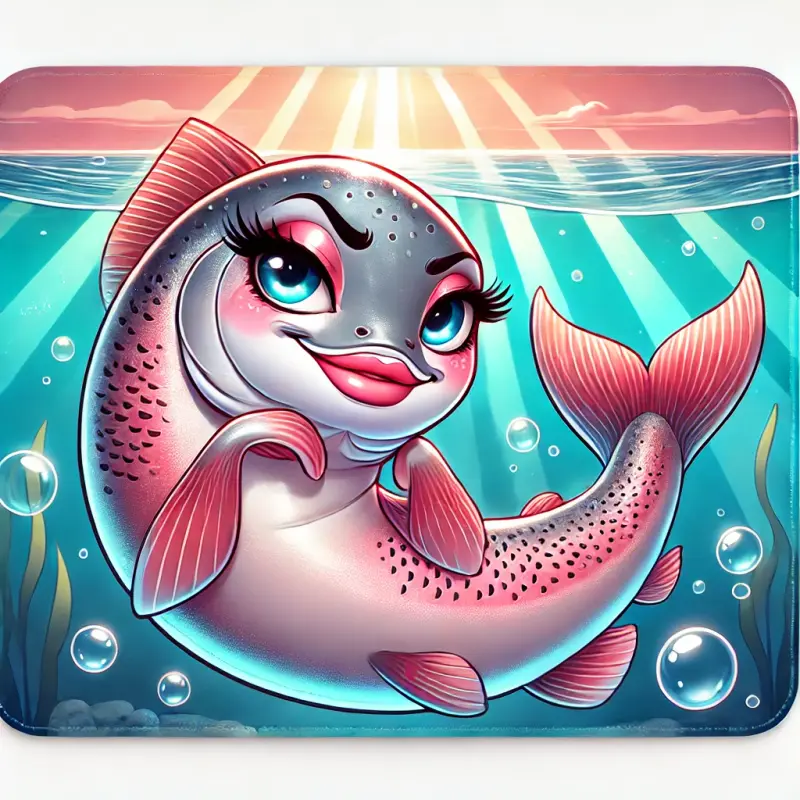 DALL-E-2024-11-12-11-11-44-A-playful-illustration-of-a-salmon-with-a-charming-sultry-expression.webp