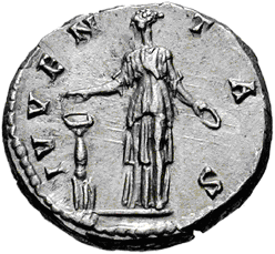 Glosario de monedas romanas. JUVENTUS. 18