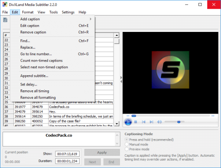 DivXLand Media Subtitler 2.2.1