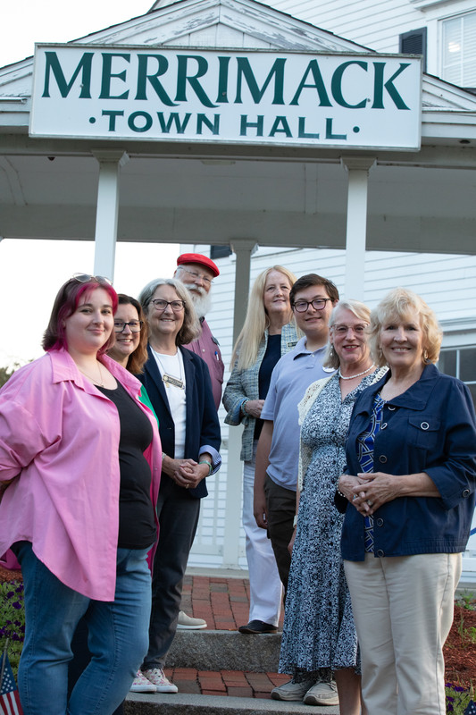 Merrimack Democrats candidates on the town hall steps