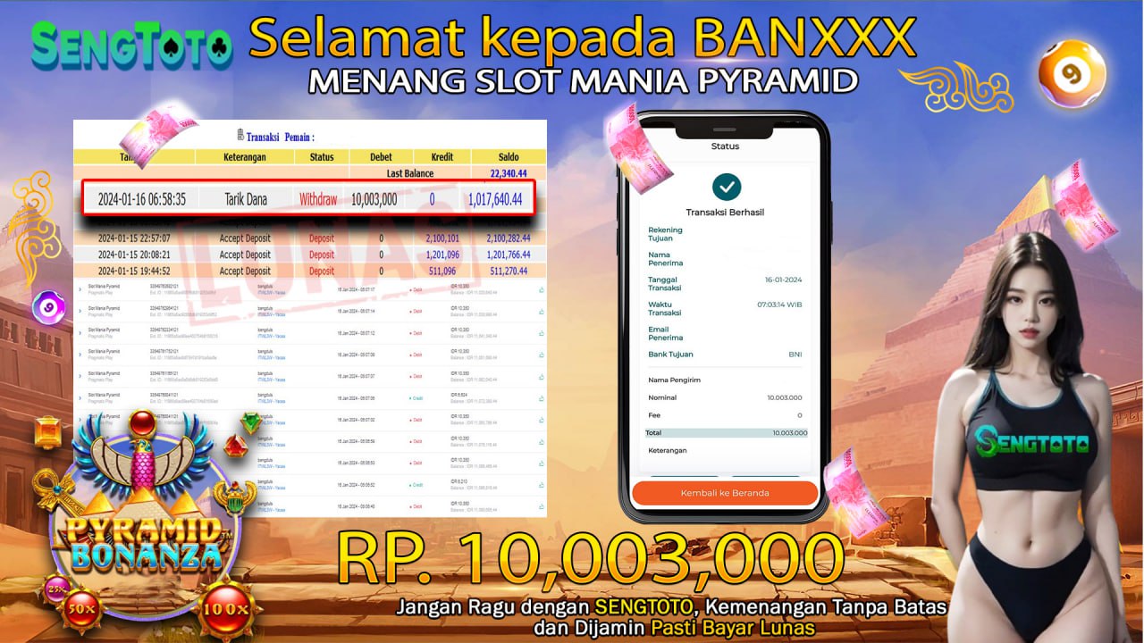 BUKTI PEMBAYARAN SLOT MANIA PYRAMID