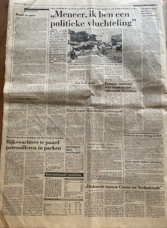 (5) wachtmeester Beatrijs Snijkers 4 juli 1986 Het Nieuwsblad  deel 2